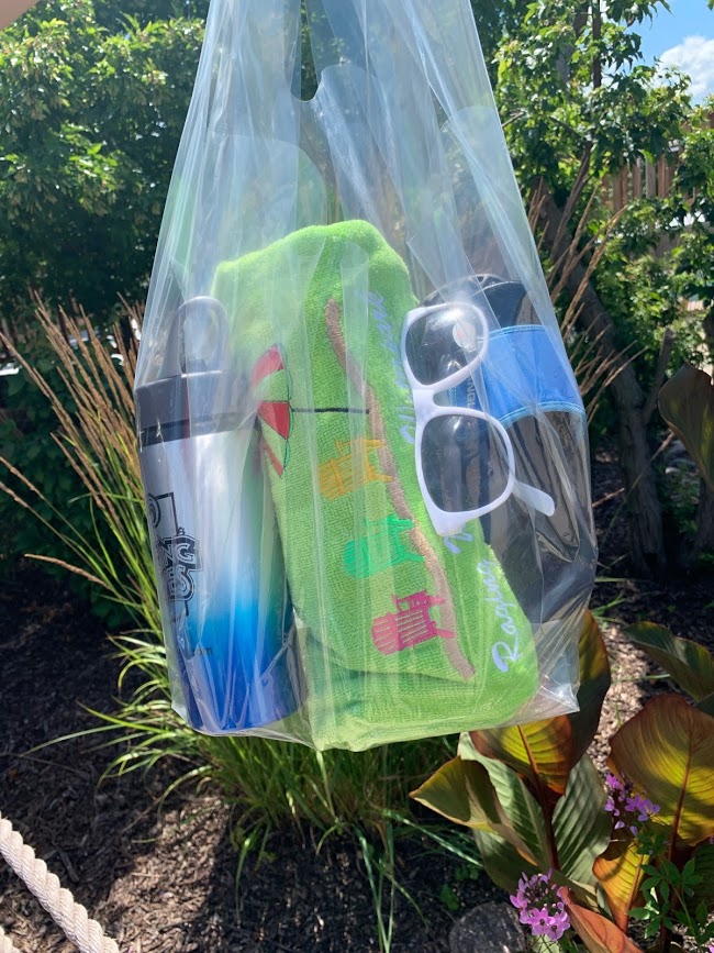 clear bag with items